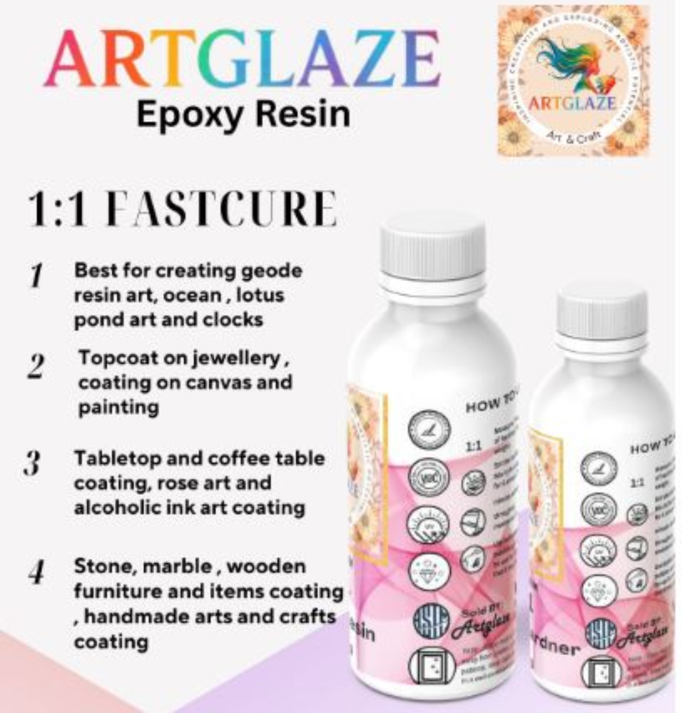 1:1 Fast Cure Epoxy Resin and Hardner Set (2 kg)